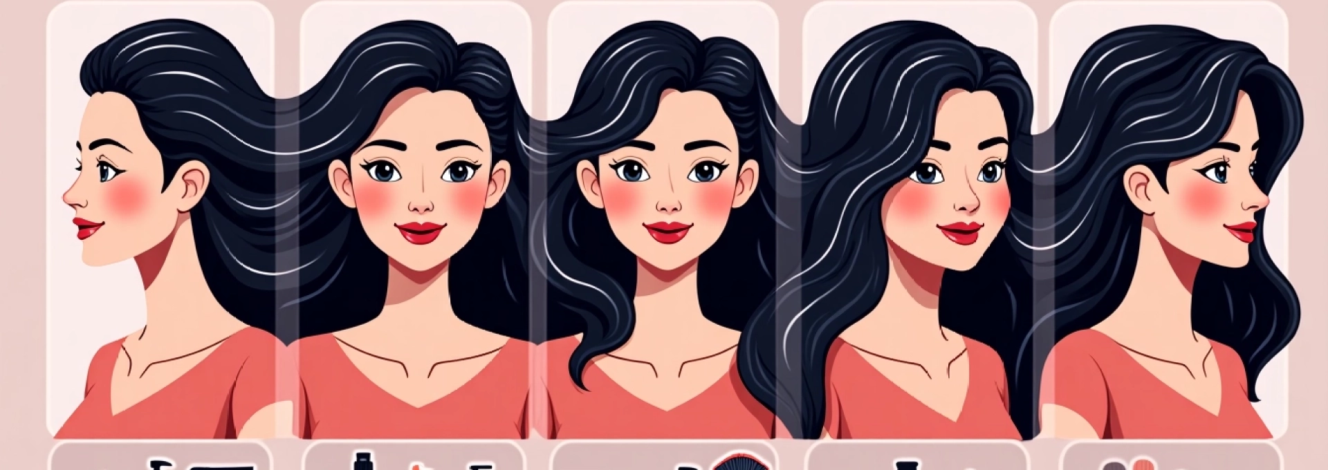 Coiffures pour les photos