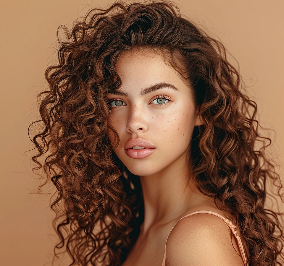 Les cheveux bouclés